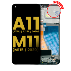 LCD Assembly With Frame Compatible For Samsung Galaxy A11 (A115U / A115A / 2020) / M11 (M115 / 2020) (US Version) (Refurbished) (All Colors)
