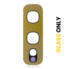 Back Camera Lens (Glass Only) With Adhesive Compatible For Samsung Galaxy S10E (Canary Yellow) (10 Pack)