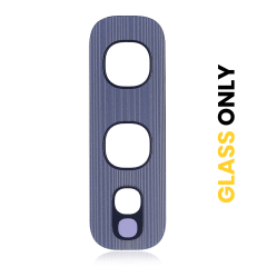 Back Camera Lens (Glass Only) With Adhesive Compatible For Samsung Galaxy S10E (Prism Blue) (10 Pack)