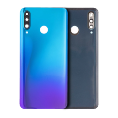 Back cover Glass With Camera Lens Compatible For Huawei P30 Lite / Nova 4E (6GB RAM / Without Logo) (Peacock Blue)