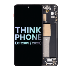OLED Assembly With Frame Compatible For Motorola ThinkPhone (XT2309 / 2023) (Genuine OEM) (Carbon Black)