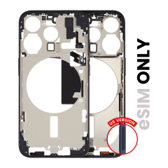 Mid-Frame Housing W/ Small Parts For iPhone 15 Pro (US Version) (Used OEM Pull: Grade A) (Blue Titanium)