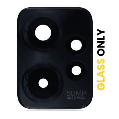 Back Camera Lens (Glass Only) With Adhesive Compatible For Motorola Moto G Power 5G (XT2311-3 / 2023) (Black)