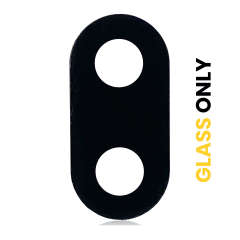 Back Camera Lens (Glass Only) With Adhesive Compatible For LG Aristo 3 Plus (X220MB) (Black)