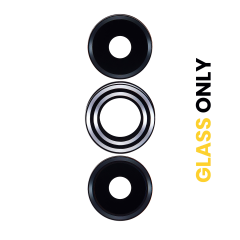 Back Camera Lens (Glass Only) With Adhesive For Motorola Moto Edge Plus / Edge 30 Pro (XT2201-1/4) / Edge X30 5G (XT2201 -2/6 /2022) (3 Piece Set) (White)