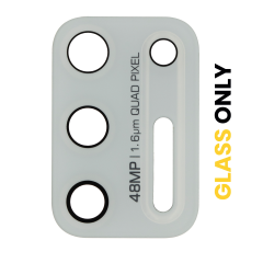 Back Camera Lens (Glass Only) With Adhesive Compatible For Motorola Moto G Stylus 6.8" (XT2115 / 2021) (Aurora White)