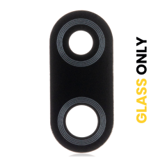 Back Camera Lens (Glass Only) With Adhesive Compatible For Motorola Moto E6 Plus (XT2025 / 2019) (Polished Graphite)