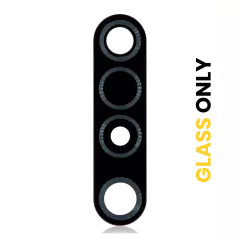 Back Camera Lens (Glass Only) With Adhesive Compatible For Motorola One Vision Plus (2020) (Black)
