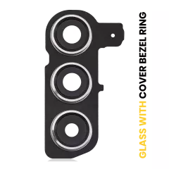 Back Camera Lens With Cover Bezel Ring For Samsung Galaxy S24 5G (Marble Gray)