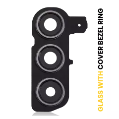 Back Camera Lens With Cover Bezel Ring For Samsung Galaxy S24 5G (Onyx Black)