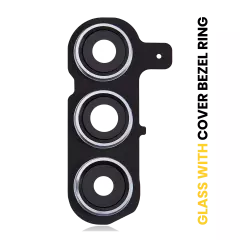 Back Camera Lens With Cover Bezel Ring Compatible For Samsung Galaxy S24 Plus 5G (Sapphire Blue)