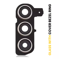 Back Camera Lens With Cover Bezel Ring For Samsung Galaxy S24 5G (Amber Yellow)