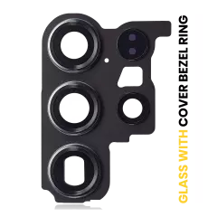 Back Camera Lens With Cover Bezel Ring Compatible For Samsung Galaxy S23 Ultra 5G (Green)