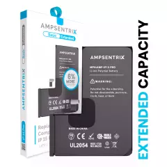 Replacement Battery Compatible For iPhone 15 Pro (AmpSentrix Basic Extended)