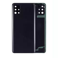 Back Cover Glass With Camera Lens Compatible For Samsung Galaxy A51 4G (A515 / 2019) (Service Pack) (Prism Crush Black)
