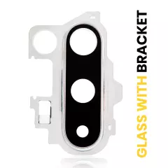 Back Camera Lens With Bracket Compatible For OnePlus 8 Pro (White)