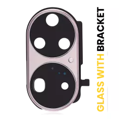 Back Camera Lens With Bracket Compatible For Huawei P50 Pro (Charm Pink)