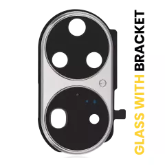Back Camera Lens With Bracket Compatible For Huawei P50 Pro (Cocoa Gold)