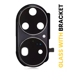 Back Camera Lens With Bracket Compatible For Huawei P50 Pro (Golden Black)