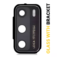 Back Camera Lens With Bracket Compatible For Huawei P40 (Ice White)