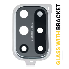 Back Camera Lens With Bracket Compatible For OnePlus 8T (Lunar Silver)
