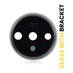 Back Camera Lens With Bracket Compatible For OnePlus 7T (Frosted Silver)