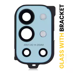 Back Camera Lens With Bracket Compatible For OnePlus 9R (Lake Blue)