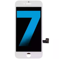 LCD Assembly with Steel Plate Compatible For iPhone 7 (Aftermarket) (White)