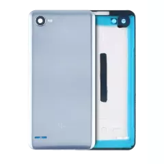 Back Cover Glass Compatible For LG Q6 With Finger Print (Genuine OEM) (Ice Platinum Silver)