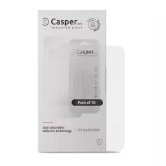 Casper Pro Tempered Glass Compatible For iPhone 16 Pro Max (10 Pack) (Clear)