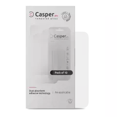 Casper Pro Tempered Glass Compatible For iPhone 16 Pro (10 Pack) (Clear)