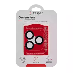 Casper Camera Lens Protector Compatible For iPhone 16 Pro / 16 Pro Max (Black Titanium) (Clear)
