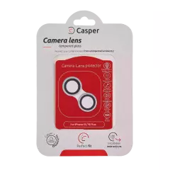 Casper Camera Lens Protector Compatible For iPhone 16 / 16 Plus (White) (Clear)