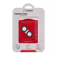 Casper Camera Lens Protector Compatible For iPhone 16 / 16 Plus (Black) (Clear)