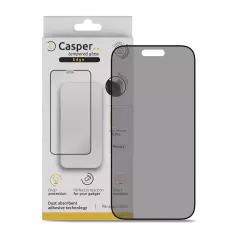 Casper Pro Edge Tempered Glass Compatible For iPhone 16 Pro (Retail Pack) (Privacy)