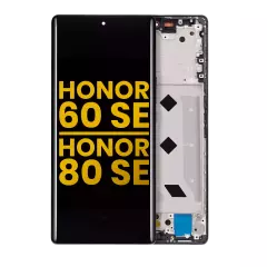 OLED Assembly With Frame Compatible For Honor 60 SE / 80 SE (Refurbished) (Black)