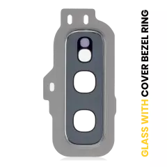 Back Camera Lens With Cover Bezel Ring Compatible For Samsung Galaxy S10E (Prism White)