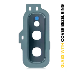 Back Camera Lens With Cover Bezel Ring Compatible For Samsung Galaxy S10E (Prism Green)