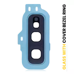 Back Camera Lens With Cover Bezel Ring Compatible For Samsung Galaxy S10E (Prism Blue)