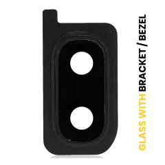 Back Camera Lens With Bracket / Bezel Compatible For Samsung Galaxy A20 (A205 / 2019) (Black)