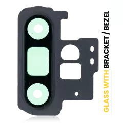 Back Camera Lens With Bracket / Bezel Compatible For Samsung Galaxy Note 10 Plus / 5G (Aura Black)