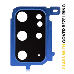 Back Camera Lens With Cover Bezel Ring For Samsung Galaxy S20 Plus (Cloud Blue)