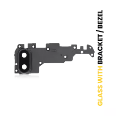 Back Camera Lens With Bracket / Bezel Compatible For Samsung Galaxy A10S (Black)