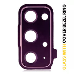 Back Camera Lens With Cover Bezel Ring For Samsung Galaxy S20 FE 4G / 5G (Purple)