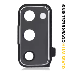 Back Camera Lens With Cover Bezel Ring For Samsung Galaxy S20 FE 5G (Cloudy White)