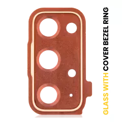 Back Camera Lens With Cover Bezel Ring For Samsung Galaxy S20 FE 4G / 5G (Cloud Orange)