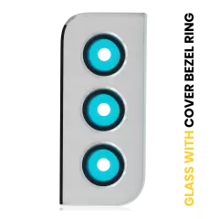 Back Camera Lens With Bezel Ring Compatible For Samsung Galaxy S21 Plus (Phantom Silver)