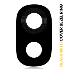 Back Camera Lens With Bezel Ring Compatible For Samsung Galaxy J3 (J337 / 2018) (Black)