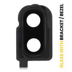 Back Camera Lens With Bracket / Bezel Compatible For Samsung Galaxy Z Flip (F700) (Mirror Black)