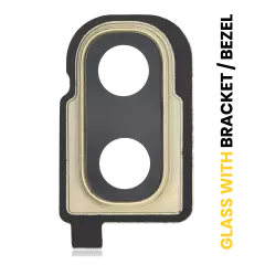 Back Camera Lens With Bracket / Bezel Compatible For Samsung Galaxy Z Flip (F700) (Mirror Gold）